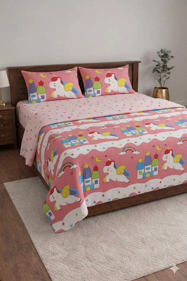 Pink_Cotton_Kids_Den_Double_Bedsheet_With_180_Thread_Count