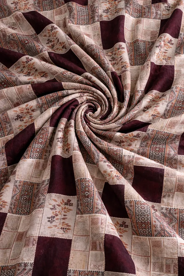 Maroon_Cotton_Boston_Double_Bedsheet_With_180_Thread_Count