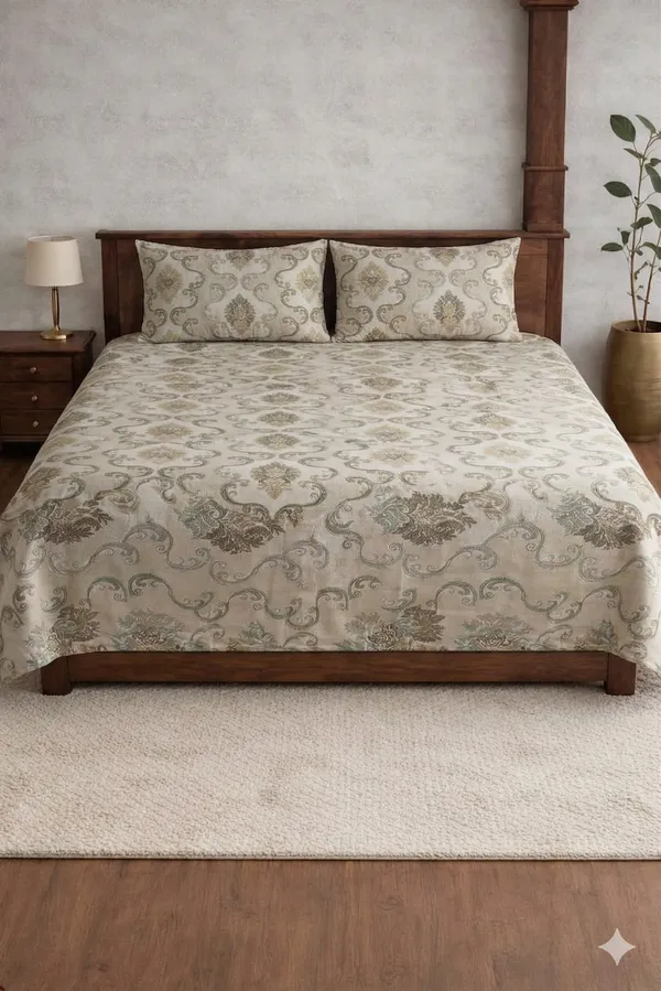 Grey_Cotton_Crown_Double_Bedsheet_With_180_Thread_Count