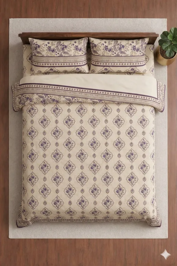 Blue_Cotton_Rajwada_Double_Bedsheet_With_180_Thread_Count