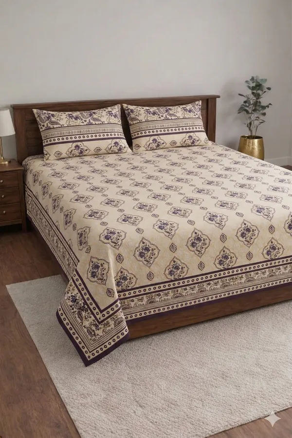 Blue_Cotton_Rajwada_Double_Bedsheet_With_180_Thread_Count