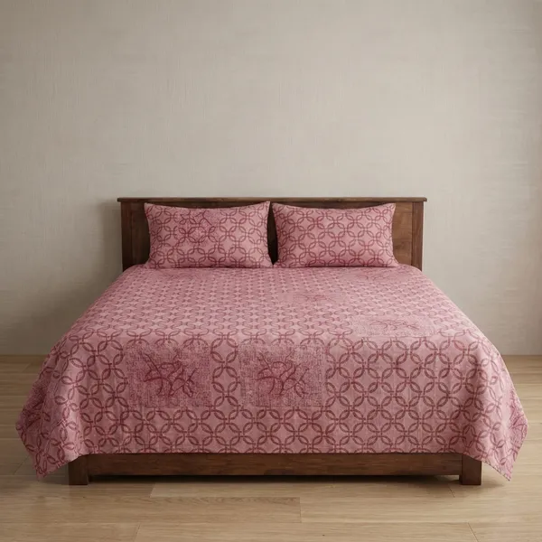 Pink_Cotton_Oscar_Double_Bedsheet_With_180_Thread_Count