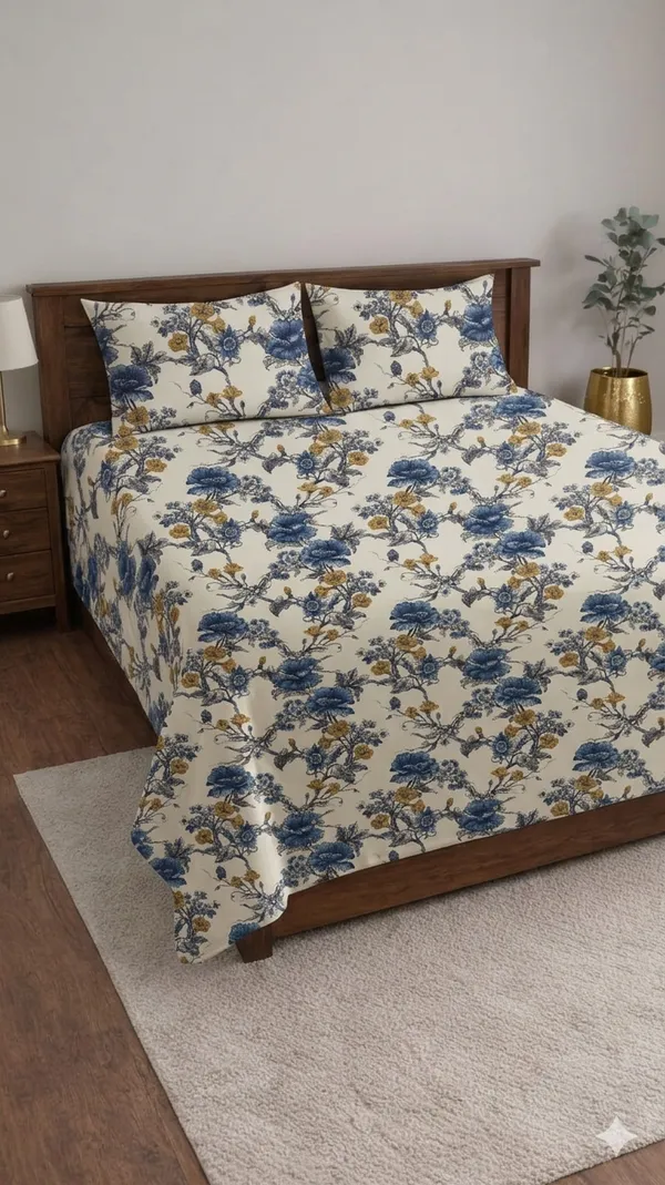 White_Cotton_Palmora_Double_Bedsheet_With_310_Thread_Count