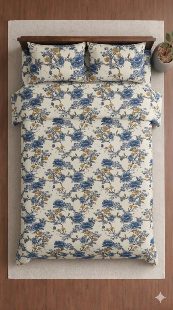 White_Cotton_Palmora_Double_Bedsheet_With_310_Thread_Count