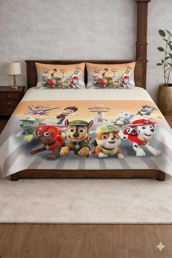 Yellow_Cotton_Digi_Style_Double_Bedsheet_With_310_Thread_Count