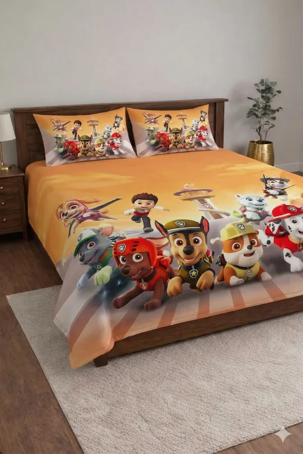 Yellow_Cotton_Digi_Style_Double_Bedsheet_With_310_Thread_Count