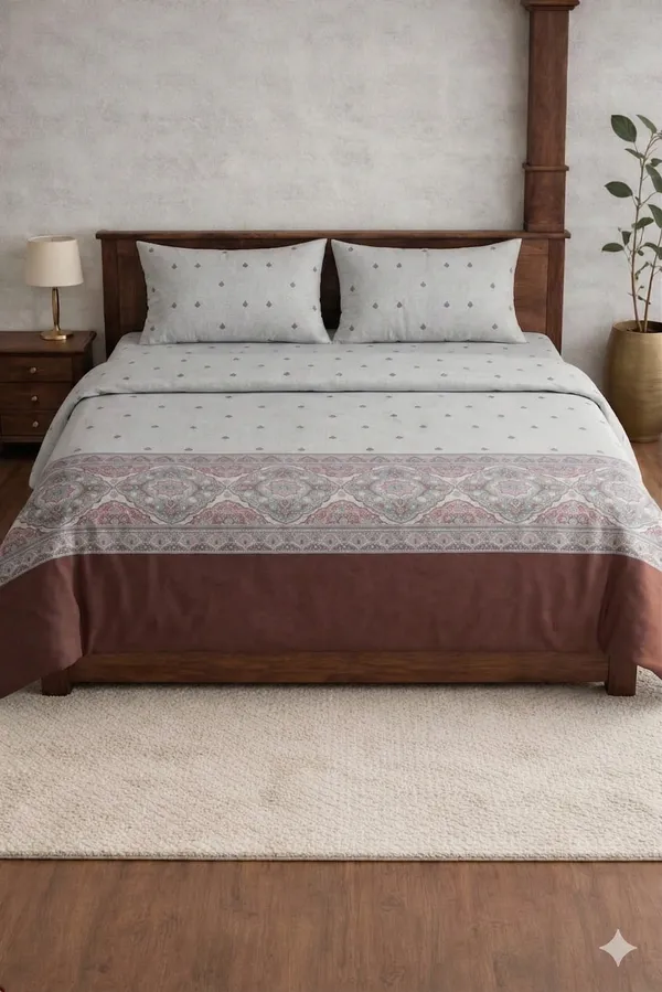 Grey_Cotton_Embrace_Double_Bedsheet_With_210_Thread_Count