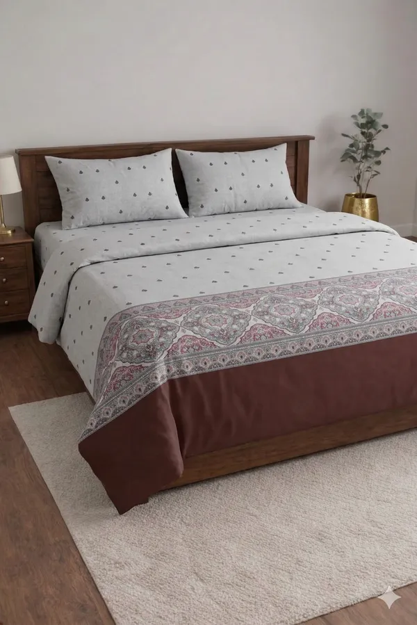 Grey_Cotton_Embrace_Double_Bedsheet_With_210_Thread_Count