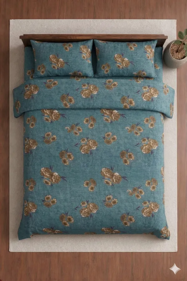 Blue_Cotton_Sonet_Double_Bedsheet_With_180_Thread_Count