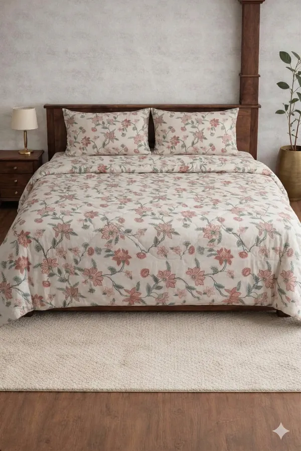 White_Cotton_Pearl_Double_Bedsheet_With_210_Thread_Count