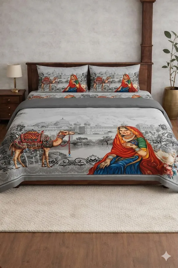 Grey_Cotton_Digi_Style_Double_Bedsheet_With_310_Thread_Count