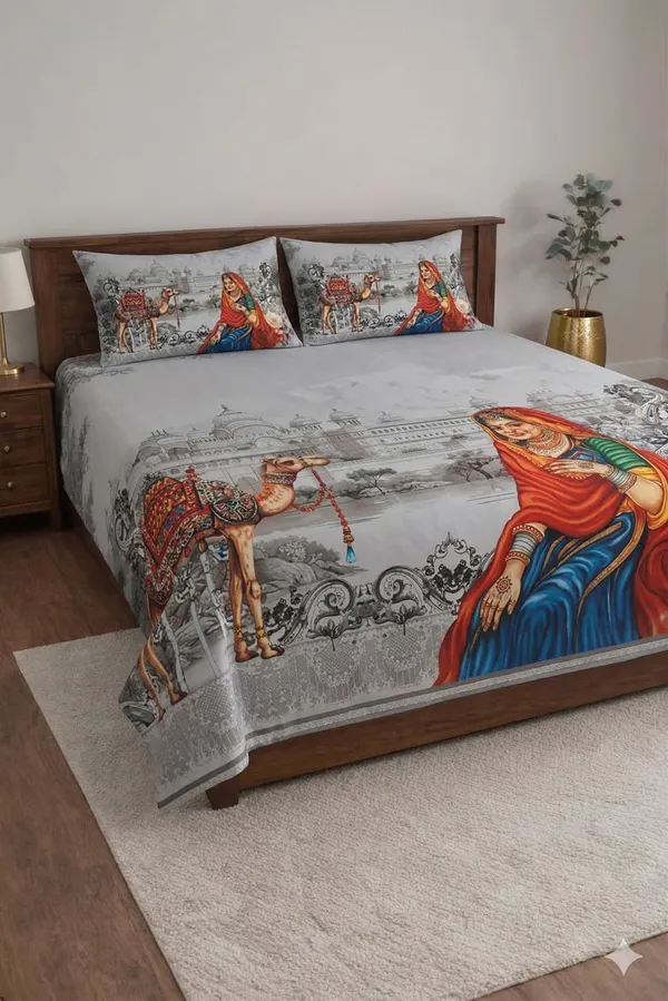 Grey_Cotton_Digi_Style_Double_Bedsheet_With_310_Thread_Count
