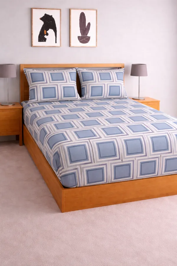 Blue_Cotton_Blue_Stone_Double_Bedsheet_With_210_Thread_Count