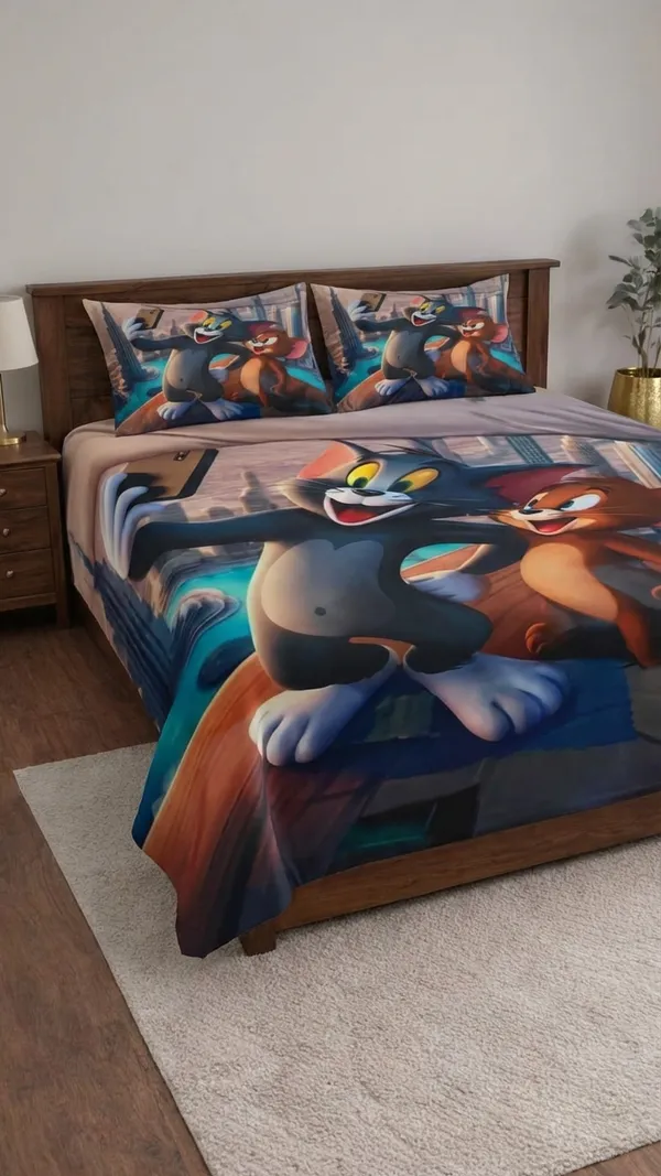 Multicolor_Cotton_Cherry_Kidz_Double_Bedsheet_With_210_Thread_Count