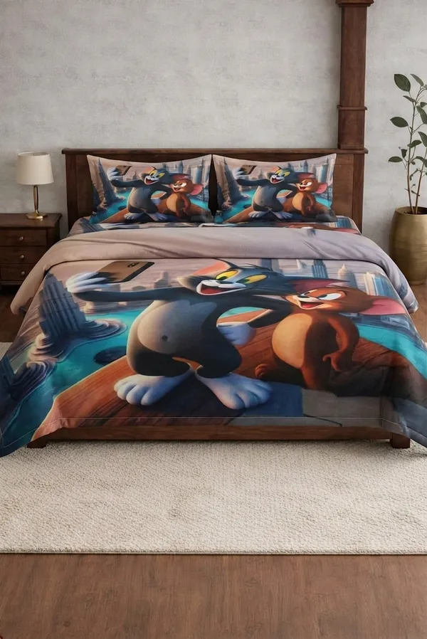 Multicolor_Cotton_Cherry_Kidz_Double_Bedsheet_With_210_Thread_Count