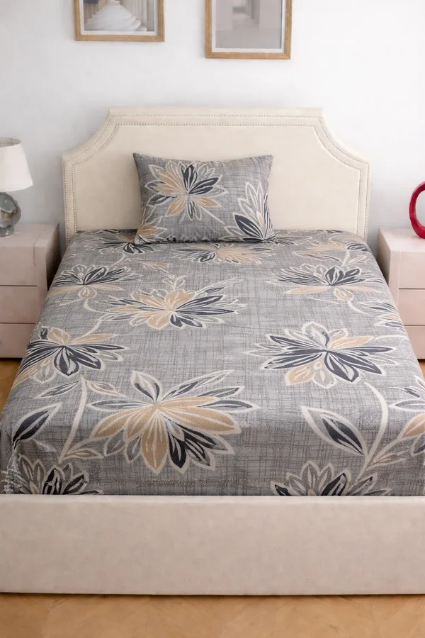 Grey_Cotton_Liberty_Single_Bedsheet