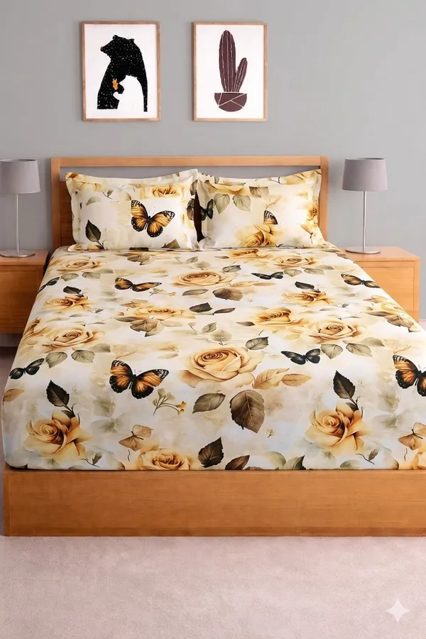 White_Cotton_Starfit_Double_Bedsheet_With_210_Thread_Count