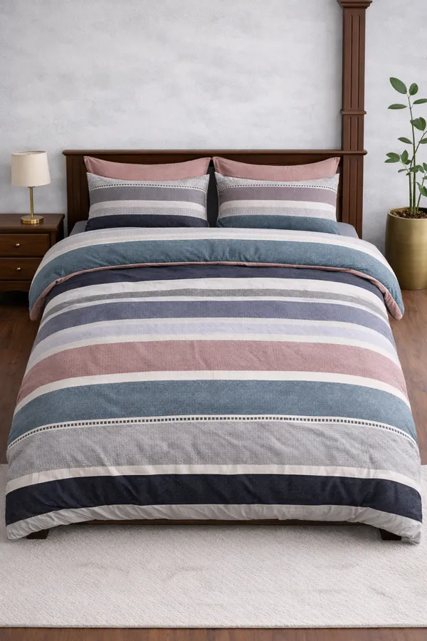 Multicolor_Cotton_Stanley_Double_Bedsheet_With_210_Thread_Count