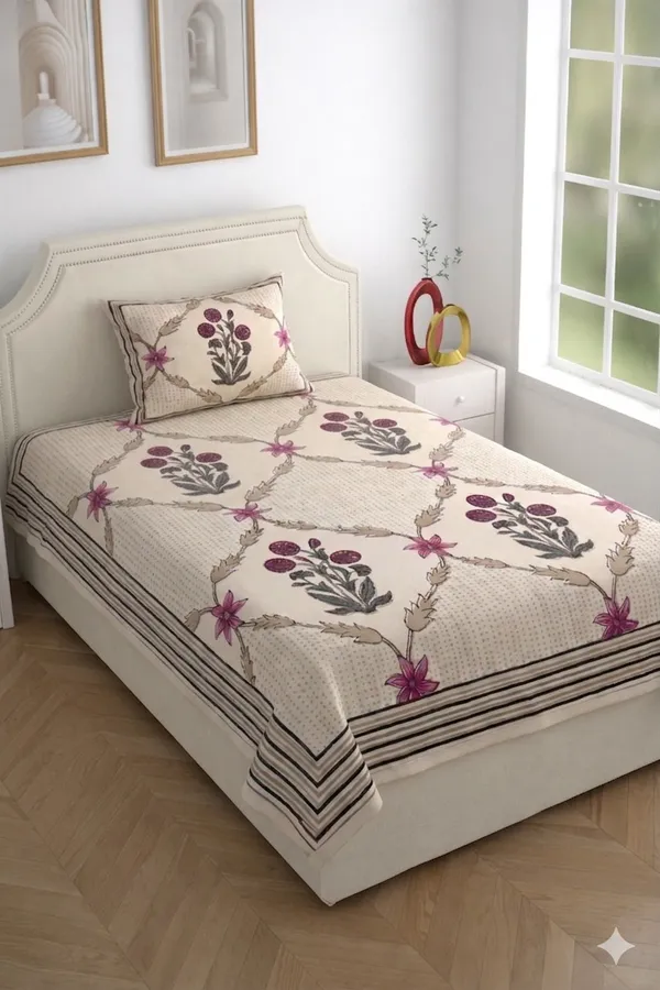 Multicolor_Cotton_Full_Jaal_Single_Bedsheet