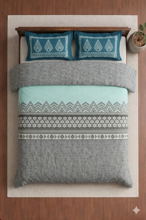 Multicolor_Cotton_Rock_N_Roll_Double_Bedsheet_With_310_Thread_Count
