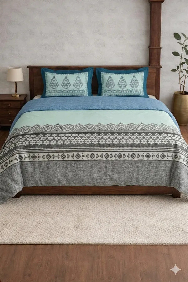 Multicolor_Cotton_Rock_N_Roll_Double_Bedsheet_With_310_Thread_Count