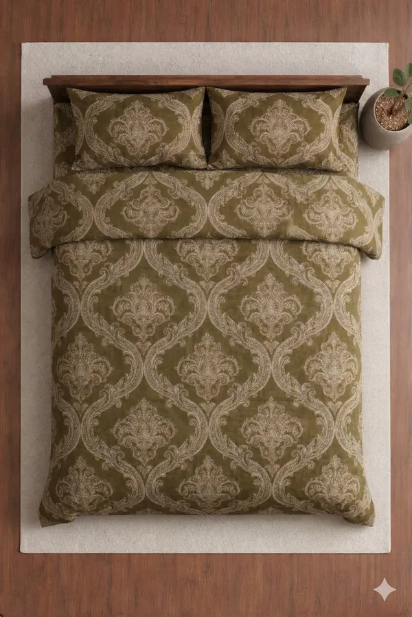 Brown_Cotton_Blue_Berry_Double_Bedsheet_With_180_Thread_Count