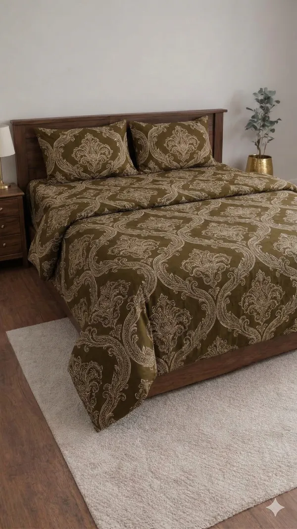 Brown_Cotton_Blue_Berry_Double_Bedsheet_With_180_Thread_Count