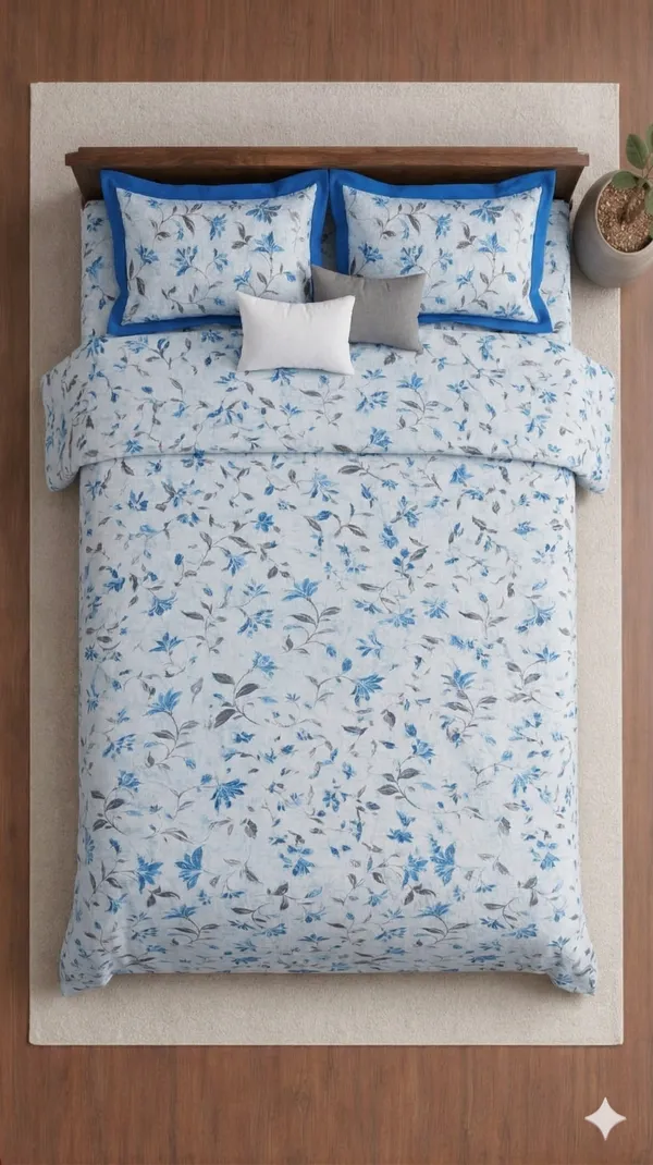 Blue_Cotton_Soft_Touch_Double_Bedsheet_With_310_Thread_Count