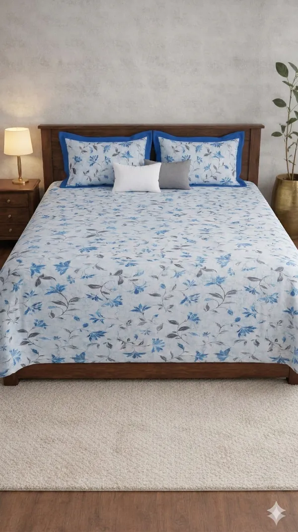 Blue_Cotton_Soft_Touch_Double_Bedsheet_With_310_Thread_Count