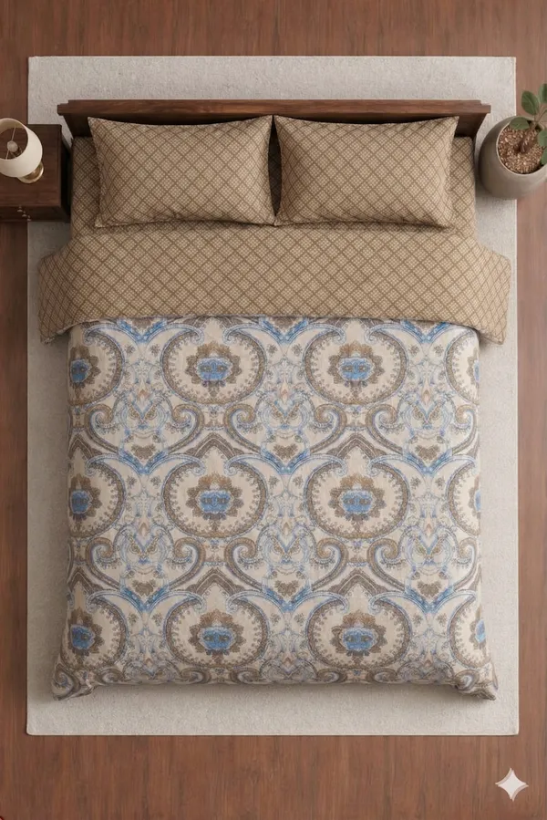 Brown_Cotton_Solitaire_Diwan_Bedsheet_Set_With_180_Thread_Count