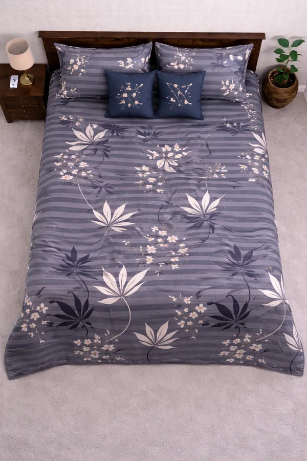 Grey_Cotton_5_Pc_Bedding_Set_With_210_Thread_Count