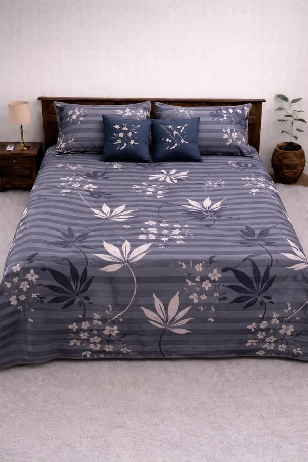 Grey_Cotton_5_Pc_Bedding_Set_With_210_Thread_Count