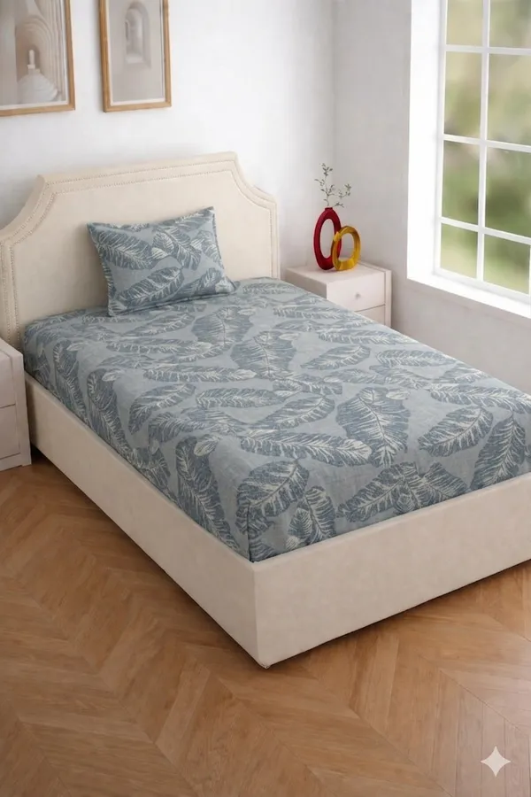 Blue_Cotton_Sonet_Single_Bedsheet