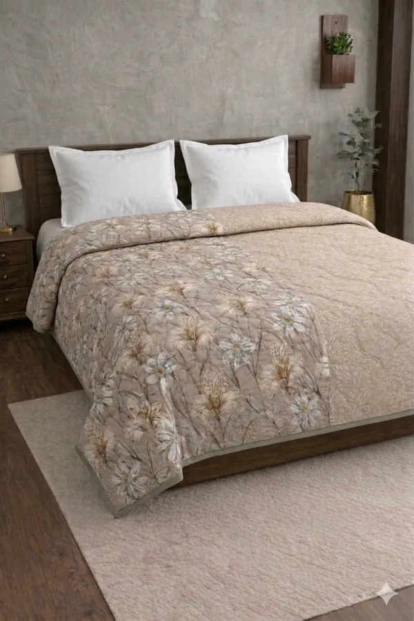 Brown_Cotton_Ac_Quilt_Ac_Quilt/Comforter_With_210_Thread_Count