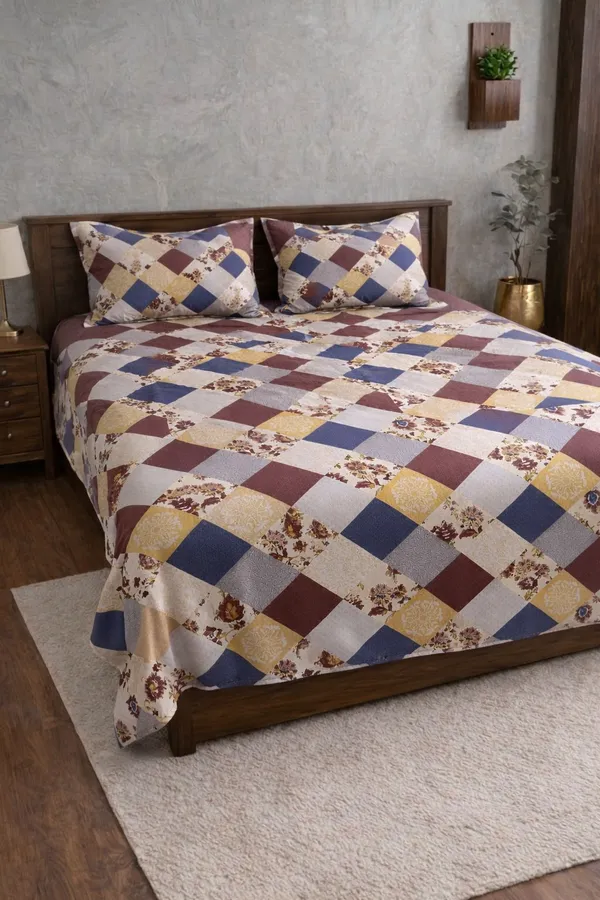 Multicolor_Cotton_Boston_Double_Bedsheet_With_180_Thread_Count