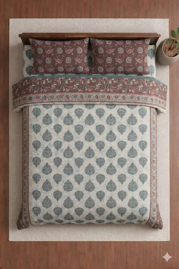 Multicolor_Cotton_Aristo_Double_Bedsheet_With_210_Thread_Count