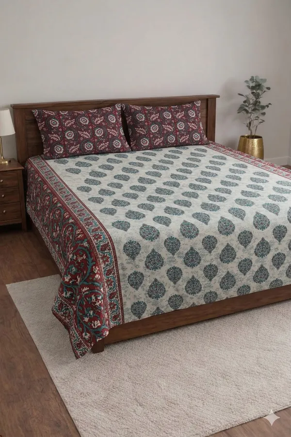 Multicolor_Cotton_Aristo_Double_Bedsheet_With_210_Thread_Count