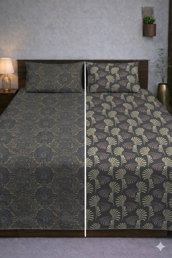Multicolor_Cotton_Reversible_Double_Bedsheet_With_210_Thread_Count