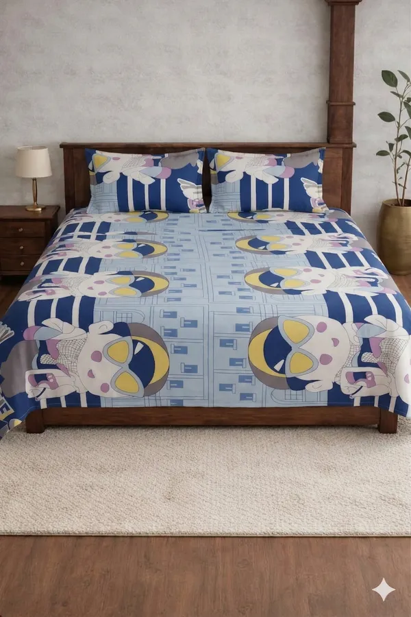 Blue_Cotton_Kids_Den_Double_Bedsheet_With_180_Thread_Count