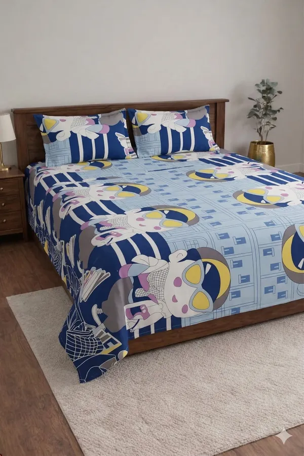 Blue_Cotton_Kids_Den_Double_Bedsheet_With_180_Thread_Count