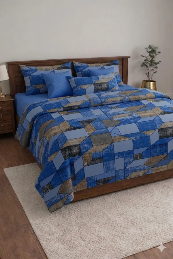 Blue_Cotton_Everyday_Double_Bedsheet_With_180_Thread_Count