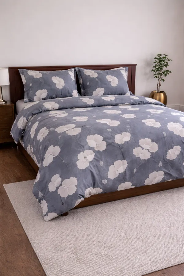 Blue_Cotton_Stanley_Double_Bedsheet_With_210_Thread_Count