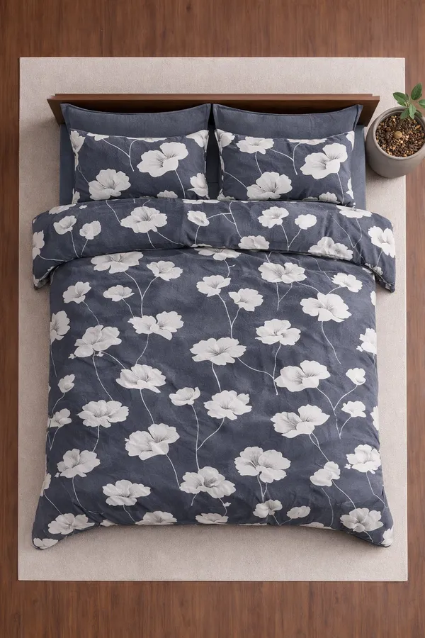 Blue_Cotton_Stanley_Double_Bedsheet_With_210_Thread_Count