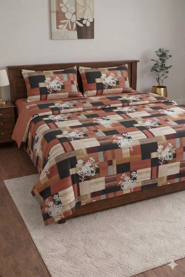 Brown_Cotton_Everyday_Double_Bedsheet_With_180_Thread_Count