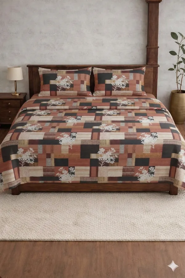 Brown_Cotton_Everyday_Double_Bedsheet_With_180_Thread_Count