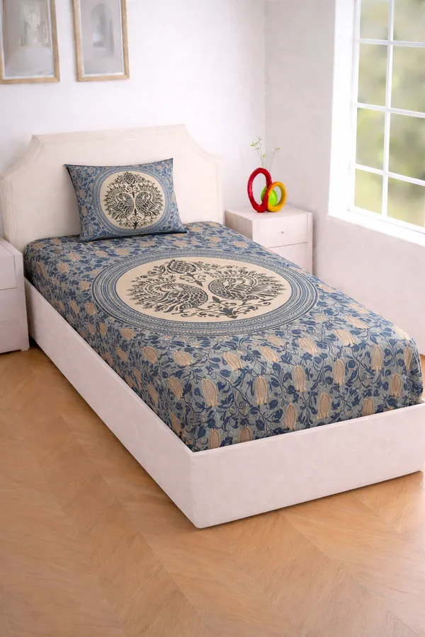 Multicolor_Cotton_Full_Jaal_Single_Bedsheet