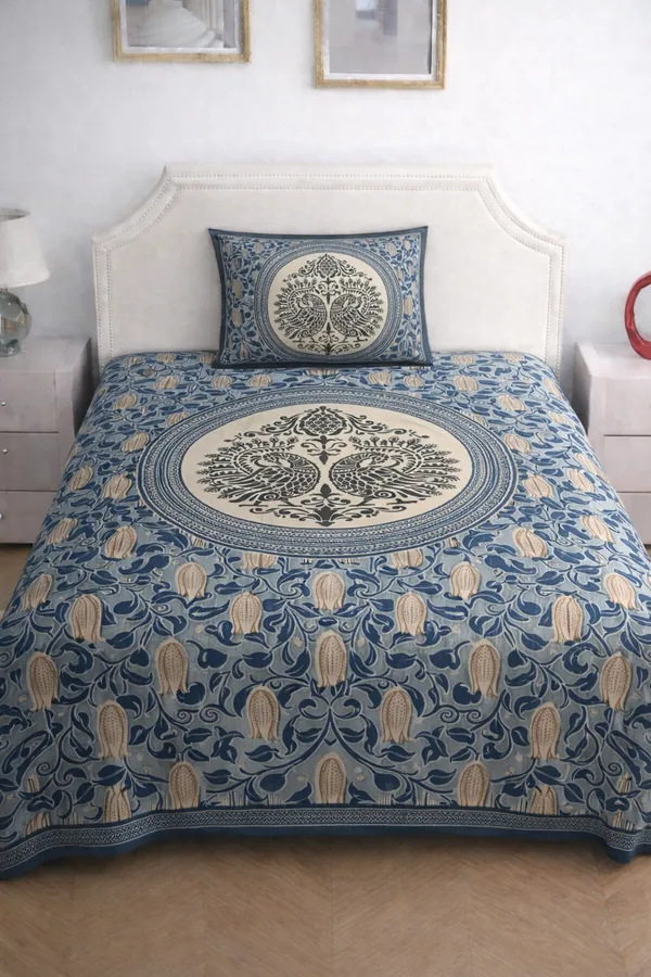 Multicolor_Cotton_Full_Jaal_Single_Bedsheet