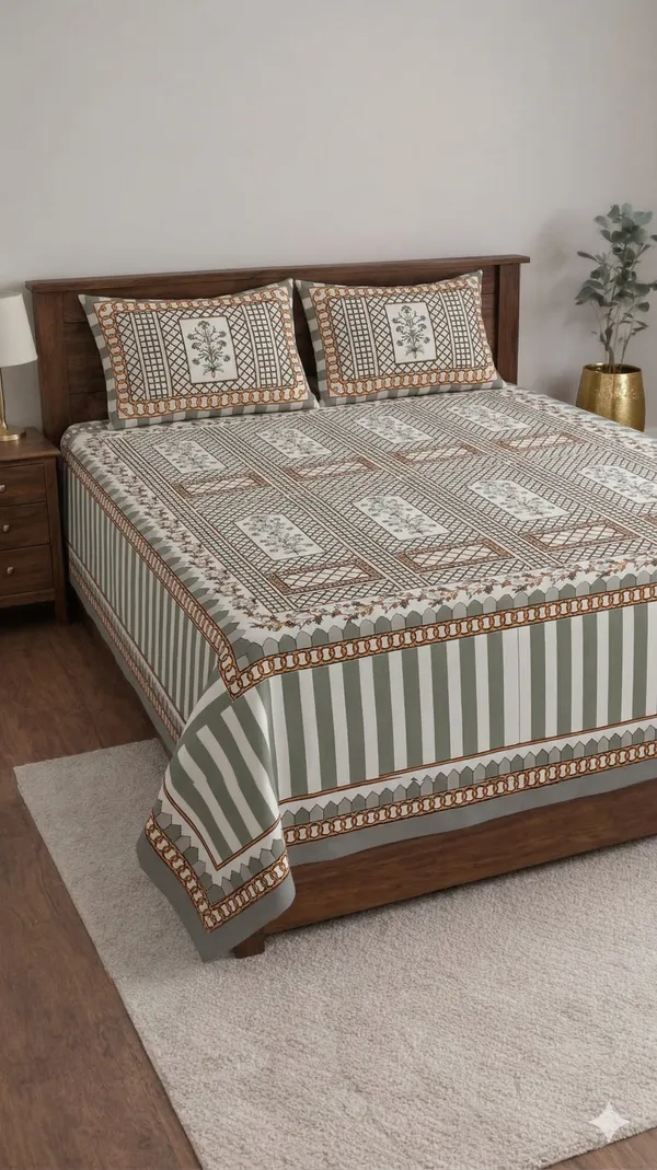 Grey_Cotton_Jantar_Mantar_Diwan_Bedsheet_Set