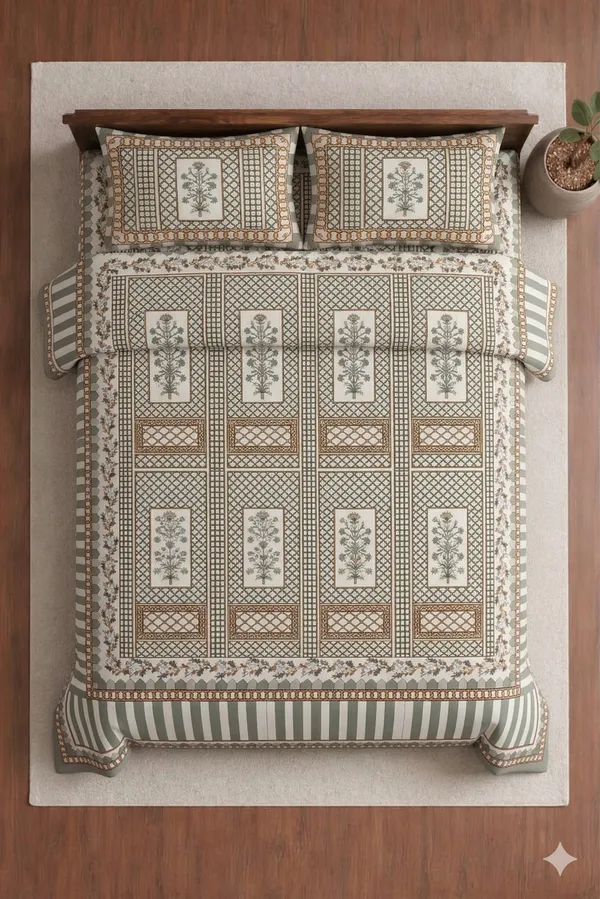 Grey_Cotton_Jantar_Mantar_Diwan_Bedsheet_Set
