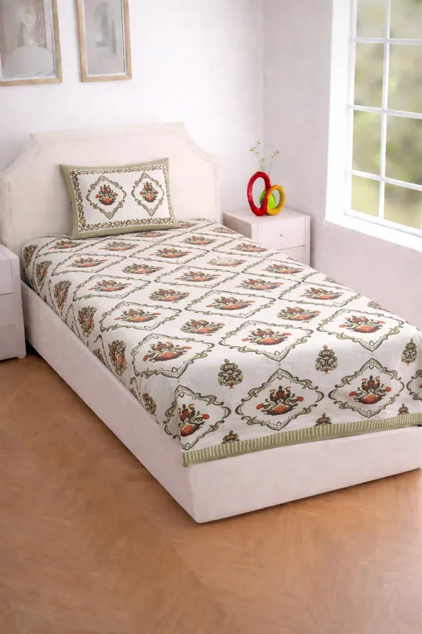 Multicolor_Cotton_Full_Jaal_Single_Bedsheet